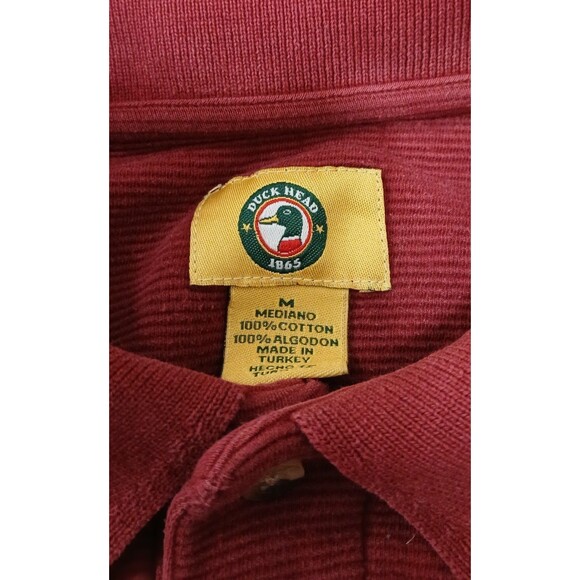 Vintage Duck Head Men’s Medium Red Long Sleeve Polo Old Money Southern Prep EUC - Picture 5 of 5